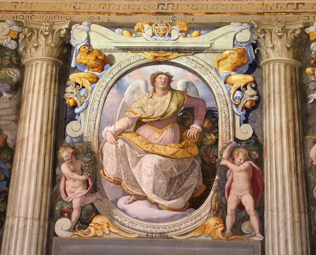 248-Virtù della famiglia Medici-Salone di Leone X-gloria-Villa di Poggio a Caiano